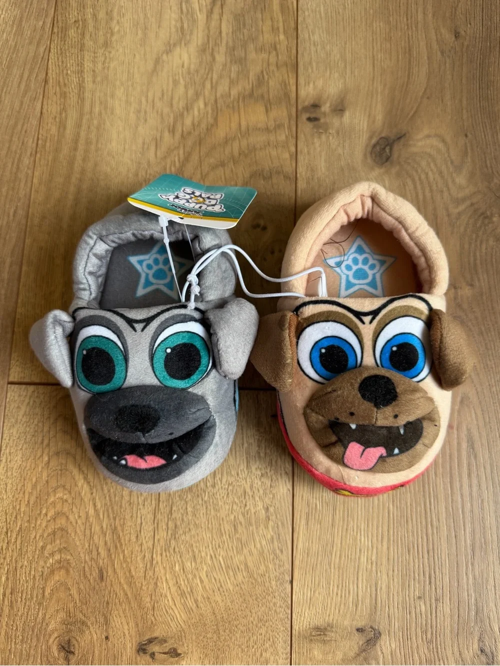 Disney Puppy Dog Pals Slippers for Baby/Toddler Size 5/6 Bingo & Rolly
